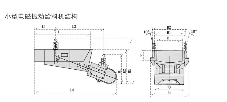 小型電磁振動給料機結(jié)構(gòu)